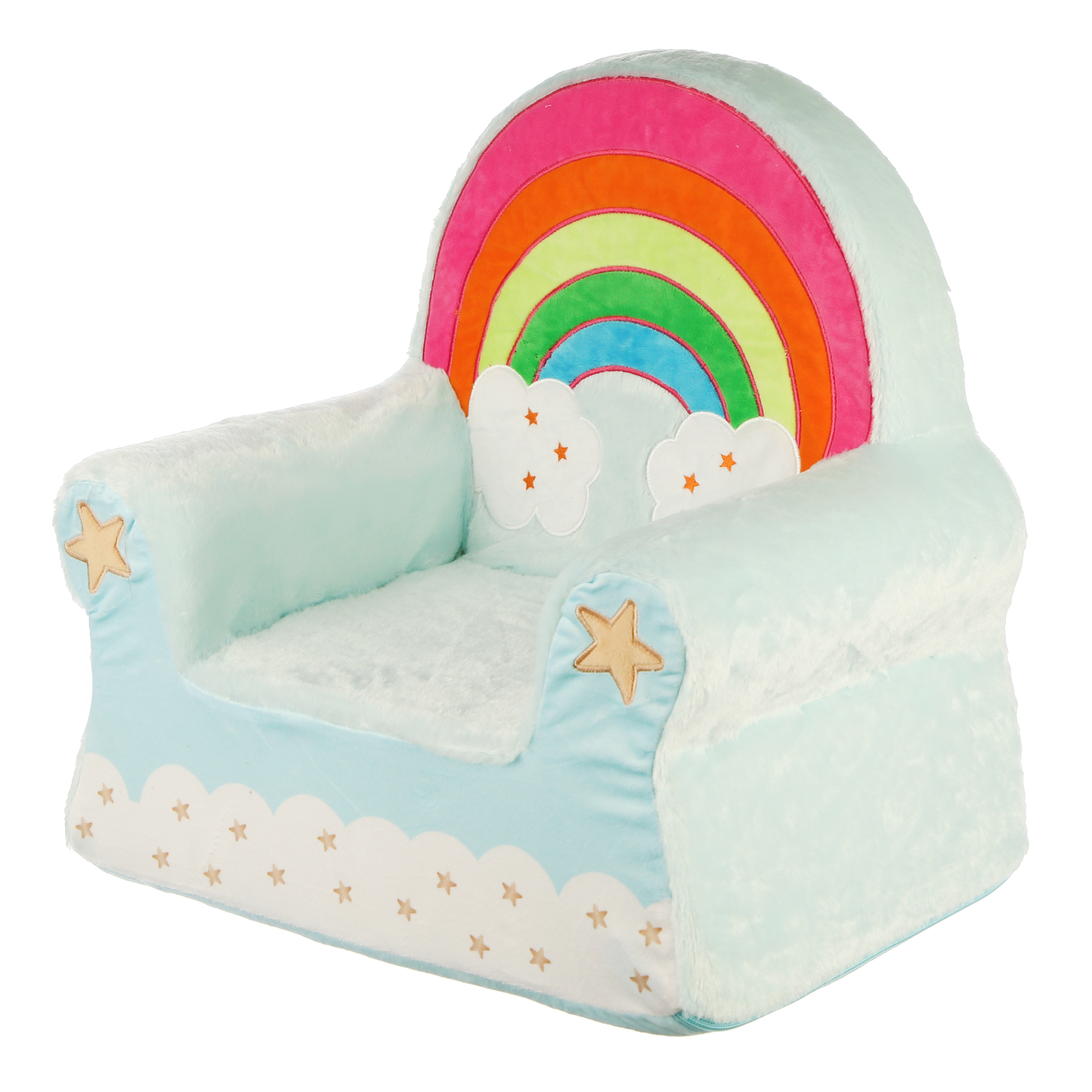 American Kids Figural Faux Fur Kids Foam Chair, Light Blue, Available in Multiple Styles