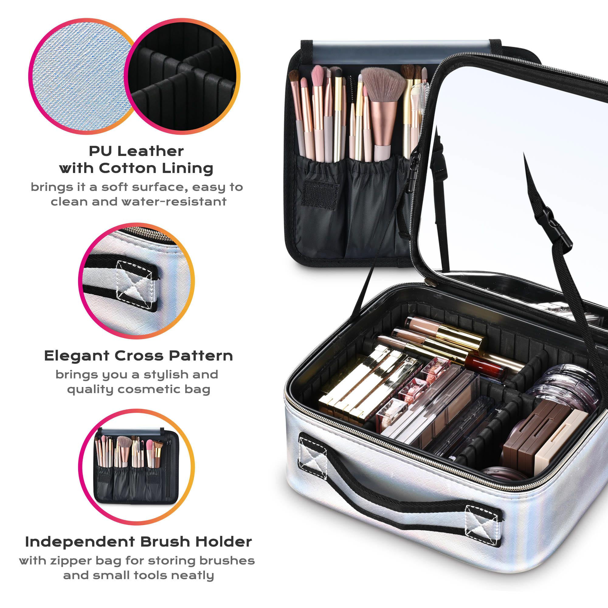 Byootique Essential Loose-Leaf Binder Makeup Bag Cosmetic Organizer