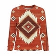 thumbnail image 4 of Miqool Western Vintage Print Sweatshirts for Women Long Sleeve Crewneck Casual Loose Pullover Sweatshirt Top, 4 of 4
