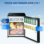 12 Volt Refrigerator, Aobosi 65L(2.3cu.ft.) RV Fridge Freezer, Car Refrigerator WIFI APP Control with Lock, (4℉-46℉) Travel Refrigerator Fridge 12/24V DC for Truck, RV, Camping