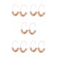 thumbnail image 3 of Aretes de estilo simple Sonducket estampado de leopardo rosa amarillo 5piezas CBP234399, 3 of 6