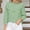 Green, variant on Plaid Shirts for Women 3/4 Puff Sleeve Mock Neck Gingham Blouses Casual Summer Cute Ruffled Yoke Tops