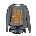 thumbnail image 2 of Gray Oversized Halloween Sweatshirt Women Crew Neck 2026 Fall Tunic Tops Blouses Print S, 2 of 4