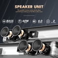 thumbnail image 3 of Dammyty Sound Bar for TV, 60W Soundbar with Built-in Subwoofer, 3D Surround Sound System TV Sound Bar, Home Theater Speakers, HDMI-ARC, Bluetooth, Optical, Coaxial, USB & AUX, 3 of 8