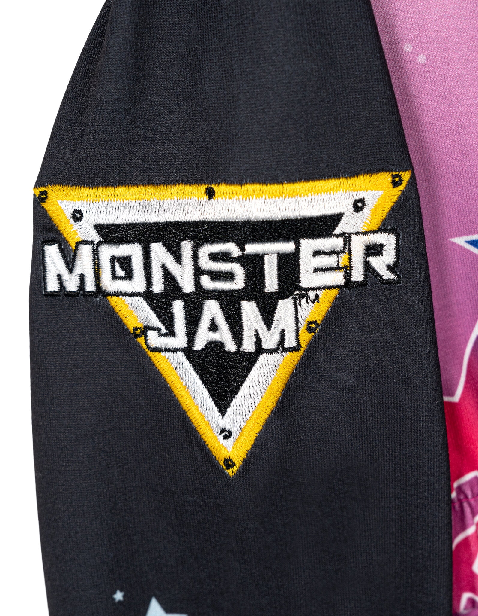 Monster Jam Toddler Girls' Zip-Up Coverall Pink and Purple