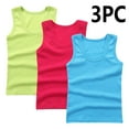 thumbnail image 2 of zbxnLI Toddler Boys Girls Tank Tops Solid Color Cotton Undershirts Ribbed Basic Tank Tee 3 Pack, 2 of 3