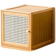 thumbnail image 3 of GIATUEE Solid Wood Stacking Cabinet with Doors - Large Capacity Storage Organizer for Clothing, Bedding & Home | Dust-Proof, Mildew-Proof & Easy to Assemble, Orginal Color, 3 of 9