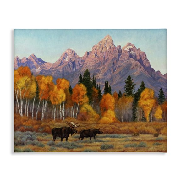 Stupell Industries Farmhouse Wildlife with Autumn Scenery Canvas Art, 30 x 24, by Cliff Rossberg