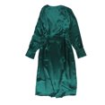 thumbnail image 2 of Alfani Womens Solid Wrap Dress teal 16, 2 of 2