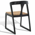 thumbnail image 2 of SAFAVIEH Couture Jamal Modern Paper Cord Solid Dining Chair, Black/Natural (Set of 2), 2 of 9