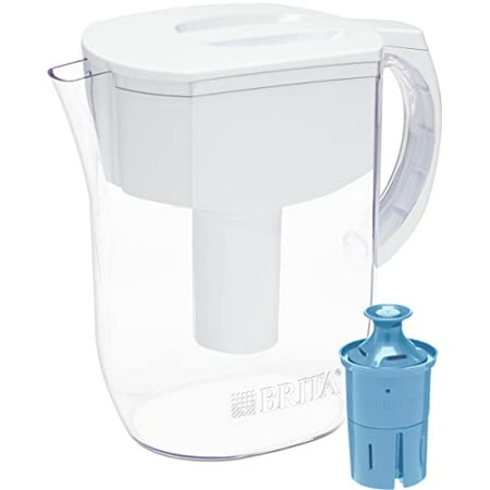 

Brita Large Water Filter Pitcher for Tap and Drinking Water with 1 Elite Filter Reduces 99% Of Lead Lasts 6 Months 10 Cup Capacity BPA Free White
