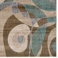 thumbnail image 3 of Linon Home Decor Milan Area Rug Collection, Black and Turquoise, 1.1' x 2.1', 3 of 3