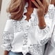 thumbnail image 4 of Qarigey Blusa Estampado Verano Camisa Estampado Verano Manga Larga Cuello V Trabajo Mujer Top Prendas para la parte del cuerpo tipo 6 XXL, 4 of 6