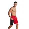 thumbnail image 4 of EASTIN Mens Swim Fitness Shorts Trunks with Compression Liner 2 in 1 Beach Swimming Trunks Quick Dry Swim Shorts with Zipper Pockets Fitness Quick Dry Pants, 4 of 6