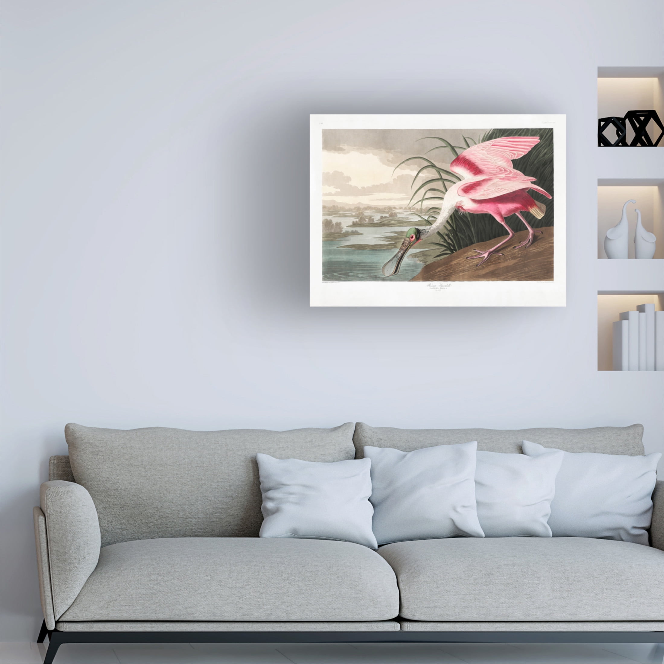 Trademark Fine Art Pictufy   Roseate Spoonbill From Birds of America 1827 Canvas Wall Art