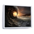 thumbnail image 2 of Designart "Beach Photo Oceanic flow IX" Nautical & Beach Floater Framed Wall Art Living Room, 2 of 7