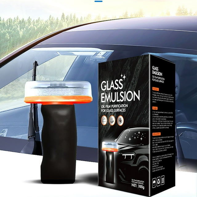 Windshield Glass Cleaning With Decontamination Towel For Exterior And Detailing To Film And Water 100ml