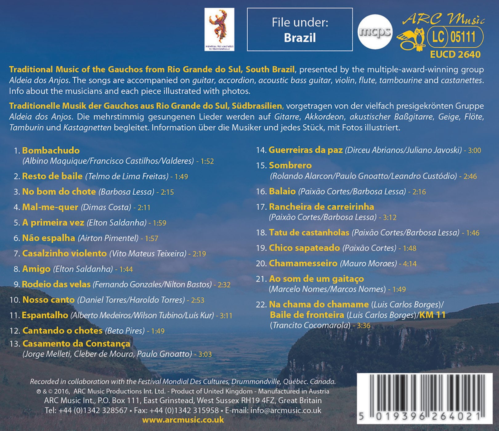 Various Artists - Music From Southern Brazil / Various - Music & Performance - CD