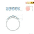 thumbnail image 4 of Angara Natural 1 Ct. Aquamarine with Diamond Non Eternity Ring in 14K White Gold for Women (Ring Size: 3), 4 of 9