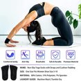 thumbnail image 3 of 2 pares de calcetines de yoga para mujer con empuñaduras, calcetines antideslizantes de cinco dedos para pilates, barra, ballet, fitness MFZFUKR 221559-2, 3 of 8