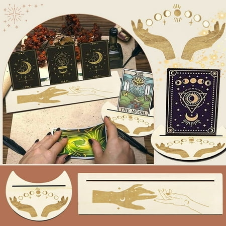 

2PC Home Decor Bracket Placement Card Wooden Tarot Decorative Holder Desktop Ornament Room Decor Wall Bedroom Bathroom Kitchen