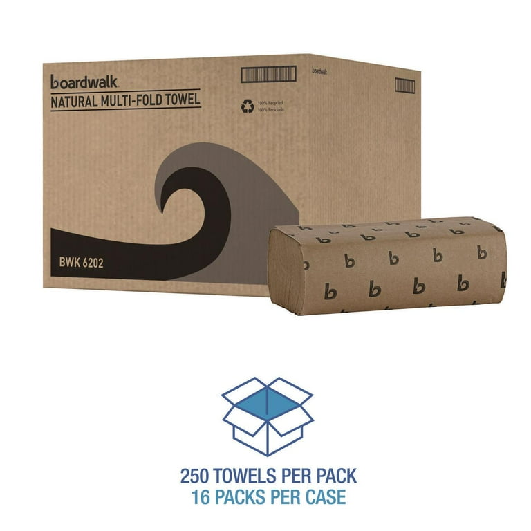Folded Paper Towels, Multifold, 9 x 9.45, White, 250 Towels/Pack, 16 Packs/Carton Folded Paper Towels, Multifold, 9 x 9.45, White, 250 Towels/Pack, 16 Packs/Carton