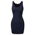 thumbnail image 6 of MixMatchy Women's Stylish Round Neck Sleeveless Premium Cotton Long Line Bodycon, 6 of 7