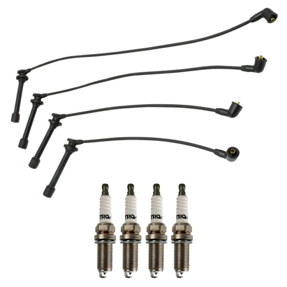 TRQ Ignition Kit Spark Plug & Wire Set Compatible with Nissan Frontier Xterra L4 2.4L