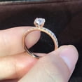 thumbnail image 4 of Guodhu Womens Rose Gold Cubic Zirconia Promise Rings Simulated Diamond Wedding Ring for Women Ideal Engagement Anniversary Gift, 4 of 6