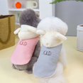 thumbnail image 3 of Pet Cotton Coat Button Closure Comfortable Cute Plush Ear Hat Pet Hooded Jacket with Traction Ring for Winter, 3 of 6