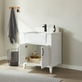 thumbnail image 7 of Vinnova Sevilla 30" White Faux Stone Top Single Sink Bathroom Vanity in Washed Ash No Mirror, 7 of 7