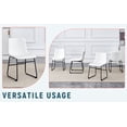 thumbnail image 2 of 16.5 Inch PU Leather Dining Room Dining Chair Set of 4, Modern Minimalist and Industrial Style Ambient Upholstered Seat with Backrest and Metal Legs, White, 2 of 9