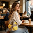 thumbnail image 2 of Summer Clearance Handmade Crochet Flower Tote Bag 2026 Gifts for Women, Summer Vacation Mesh Knit Shoulder Bag with Cute Flower & Tassel Charm, 2 of 8