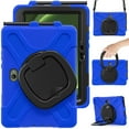 thumbnail image 2 of XYX Case for Samsung Galaxy Tab Active 5 Pro/Active 4 Pro 10.1 inch, 360 Degree Rotating Hand Grip Shockproof Cover with Shoulder Strap, Blue, 2 of 7