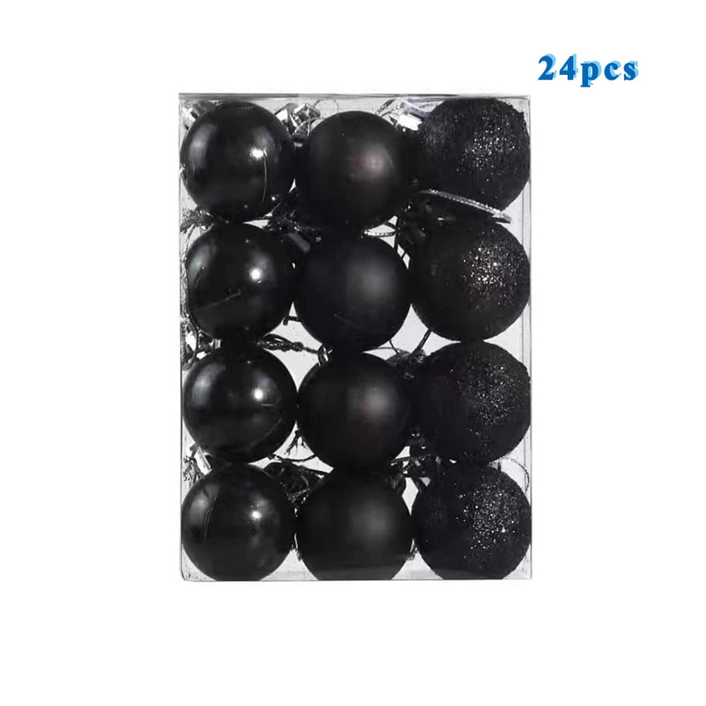 Christmas Xmas Tree Ball Bauble Set of 24, 1.3" Color Shatterproof