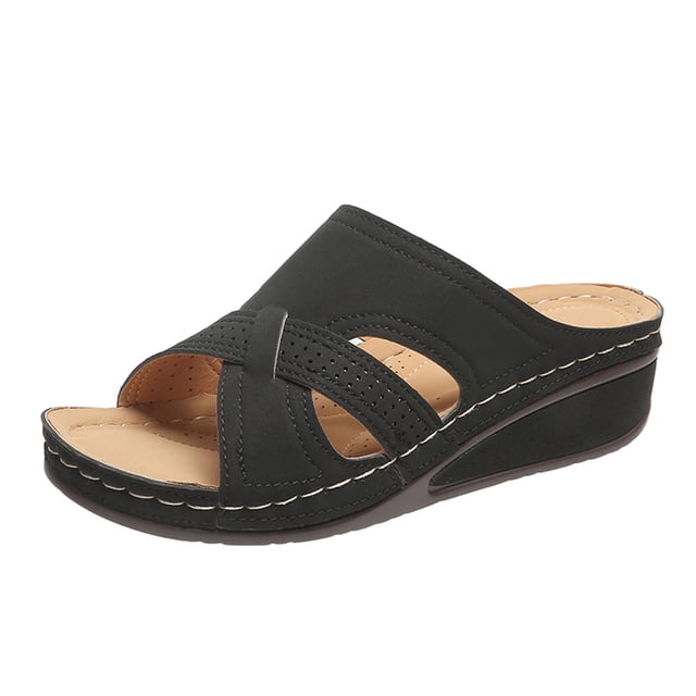 Amzcrzy Zapatos de mujer,Zapatos de mujer,Zapatillas de mujer, Pantuflas de verano para mujer, sandalias informales de moda para mamá, zapatillas de mamá Sandalias Mujer Zapatillas De Casa