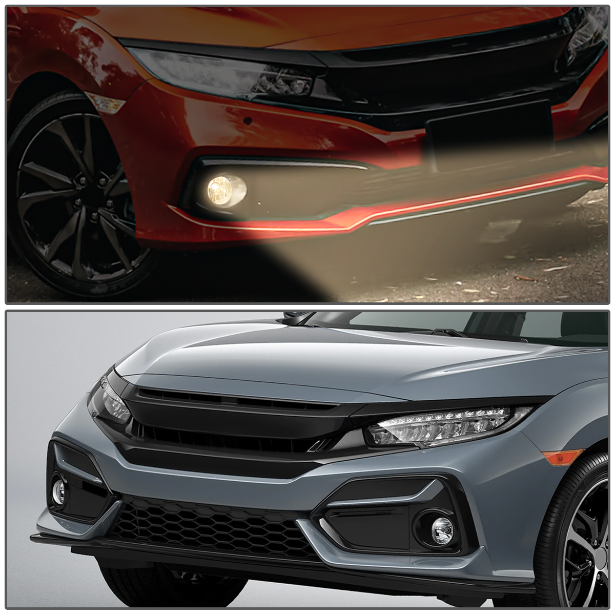 DNA Motoring For 13-21 Honda Civic Accord FIT HR-V OE Style Chrome Clear Fog Light Lamps Pair Replacement