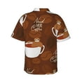 thumbnail image 3 of Uemuo Sloths Need More Coffee Printed Regular Fit Short Sleeve Casual Hawaiian Shirt for Men,Aloha shirt,Tropical shirt,Floral print shirt,Vacation Beach shirt-X-Large, 3 of 9