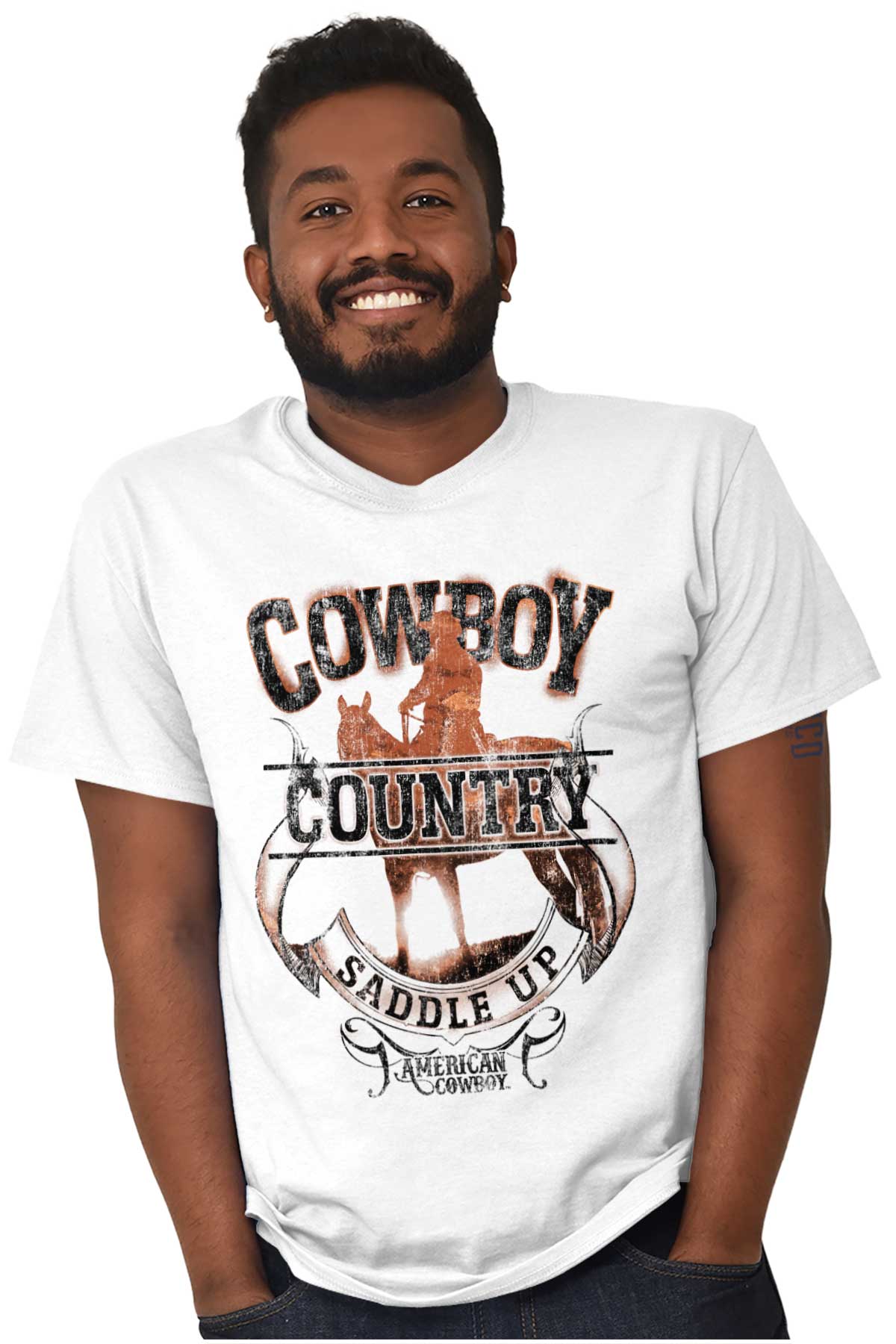 Saddle Up Country Western Cowboy Men's Graphic T Shirt Tees Brisco Brands S - image 5 of 5