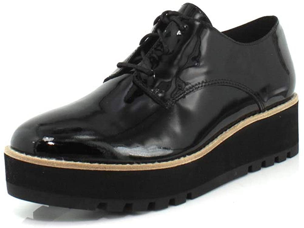 black patent leather platform shoes