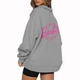 thumbnail image 2 of Mode Décontractée à Manches Longues Imprimé Floral Fermeture Éclair Épaule Extérieure Surdimensionnée Sweatshirts Noir S, 2 of 6