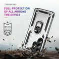 thumbnail image 5 of Decase Compatible with Samsung Galaxy S25 Edge 2025 Case+1-Pack Tempered Screen Protector,Military Grade Drop Protection Cover with 360° Rotating Kickstand,Heavy Duty Shockproof Phone Case,Silver, 5 of 7