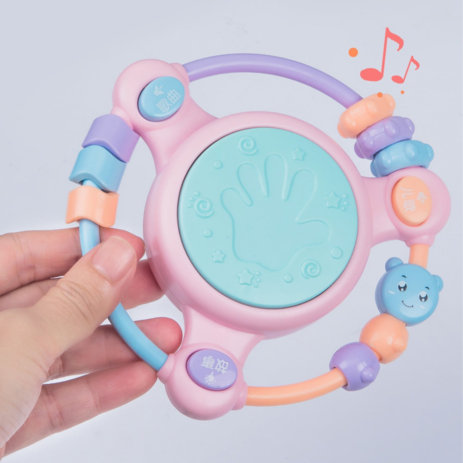 kkbbma Toys under $5 Baby Rattles Toys, Children's Toys Baby Rattle Teether Toy Shakes Hands Ring Music Intelligent Early Education Machine 0 3 Year Old Baby Toys