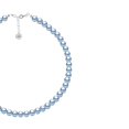 thumbnail image 3 of Collar Perlas de Cristal Austriacas Zvezda Plata 0.925 Mujer azul Unitalla, 3 of 4