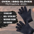 thumbnail image 2 of Silicone Oven Mitt Gloves - Heat Resistant Bbq Gloves with Fingers for Grilling or Smoker Pit, Easy Clean, 2 of 5
