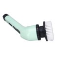 thumbnail image 2 of Electric Handheld Brush Adjustable Extension Handle Powerful Highly Efficient Labor Saving Electric Spin Scrubber for Bathroom Kitchen 6 Heads Green, 2 of 5