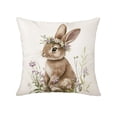 thumbnail image 2 of Uuiauoio Spring Easter Bunny Throw Pillow Covers Rabbit Decorative Pillows Case Soft Velvet Cushion Covers for Couch Sofa Patio Garden Spring Decor, 2 of 6