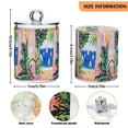 thumbnail image 5 of Yayeee 2 Pack Qtip Holder Bathroom Cotton Swab Canister with Lid Clear Dispenser Set, Yellow Seaside, 5 of 6
