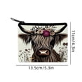 thumbnail image 3 of shyuyusa Highland Cow Printed Coin Purse Lightweight Card Storage Bag Minimalist Square Pouch for Daily Carry Application, 3 of 6