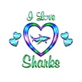 thumbnail image 3 of CafePress - I Love Sharks - Women's Dark Pajamas, 3 of 5